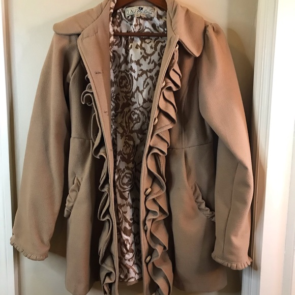 Tan Pea Coat - Picture 3 of 3